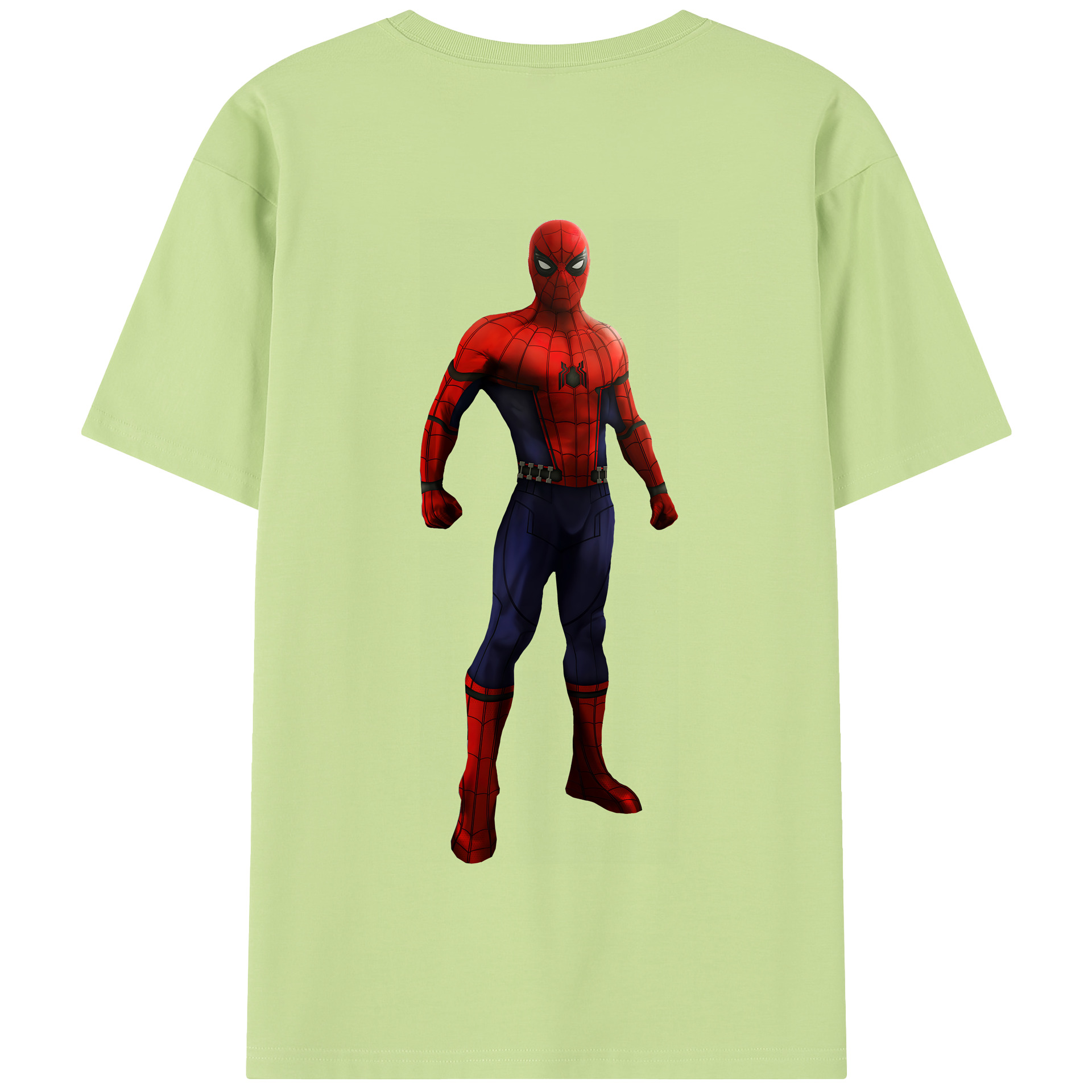 （画像用） Spider Man スパイダーマン 綿100％半袖Tシャツ（背面プリント）